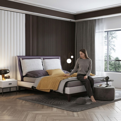 Diseñador italiano de muebles cama doble dormitorio 180x200cm camas