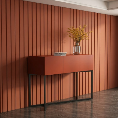 Mesa de madera de diseñador, mesa consola, mesa consola de maquillaje.
