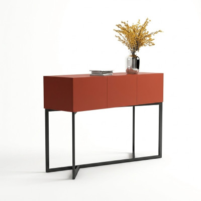 Mesa de madera de diseñador, mesa consola, mesa consola de maquillaje.