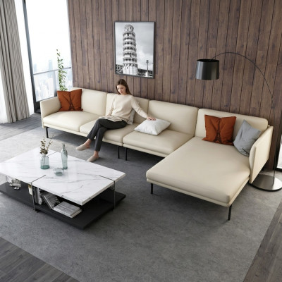 Sofá en forma de L para decoración de esquina sofá sofá cojines paisaje de vida conjunto deco.