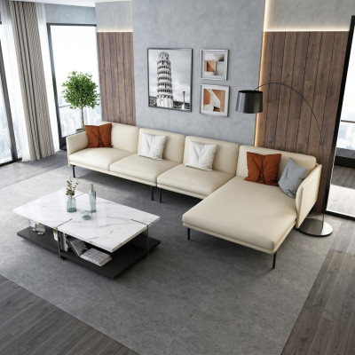 Sofá en forma de L para decoración de esquina sofá sofá cojines paisaje de vida conjunto deco.