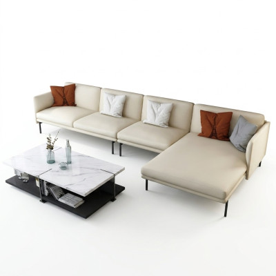 Sofá en forma de L para decoración de esquina sofá sofá cojines paisaje de vida conjunto deco.