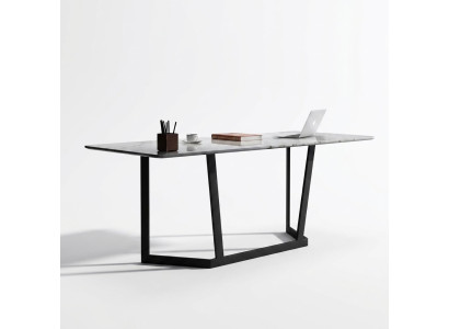 Conjunto de oficina, mesa, silla, escritorio, conjunto de mobiliario de diseño italiano.