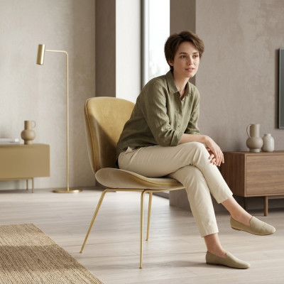 Silla 1x diseño de lujo acolchado sillas de diseñador asiento respaldo oficina comedor.