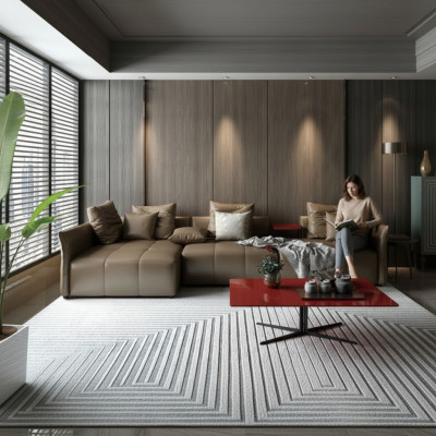 Conjunto de sofá en forma de L, sofá de esquina y sillón, moderno, de estilo italiano.