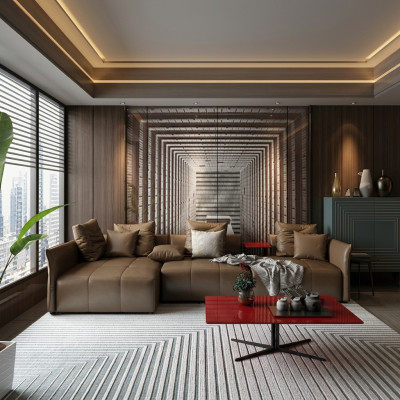 Conjunto de sofá en forma de L, sofá de esquina y sillón, moderno, de estilo italiano.