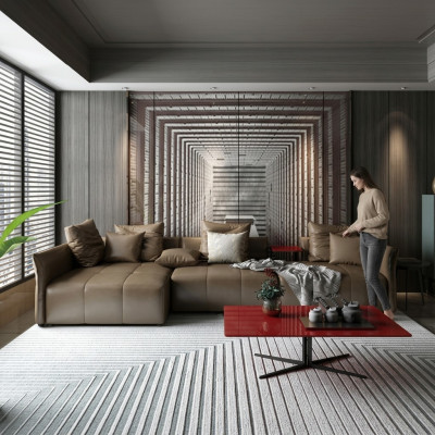Diseño sofá acolchado conjunto de sofás seccional de salón sofá acolchado asiento