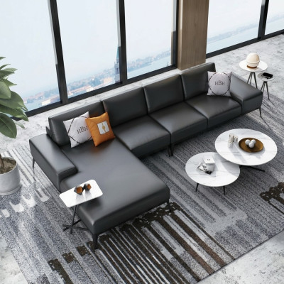 Sofá de esquina tapizado decorativo conjunto de sala de estar en forma de L sofá de diseñador sofá