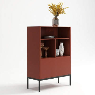 Cómoda italiana estilo muebles de diseñador armario alto armarios naranja.
