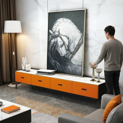 Muebles de estilo italiano de madera cómoda armario rtv cómodas aparador de TV.