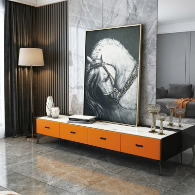 Muebles de estilo italiano de madera cómoda armario rtv cómodas aparador de TV.