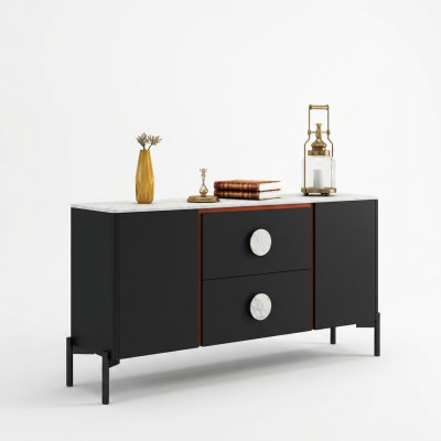 Diseñador cómoda italiana aparador armario estante metal lujo vivir