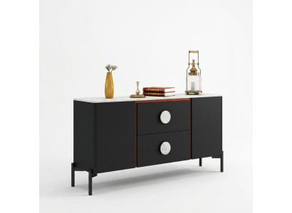 Diseñador cómoda italiana aparador armario estante metal lujo vivir