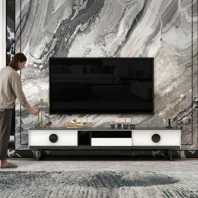 Mueble de televisión de 200 cm, armario de televisión, aparador, cómoda, armario de sala de estar nuevo.