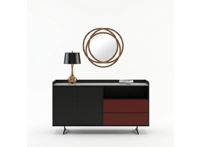 Italian designer chest of drawers style furniture tall cabinet cabinets orange