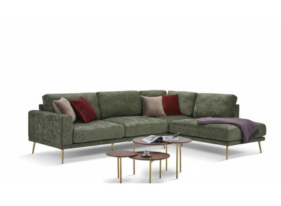 Diseño de tela en forma de L Sofá Sofá de esquina moderno Conjunto de sofá Salón Sofá Acolchado
