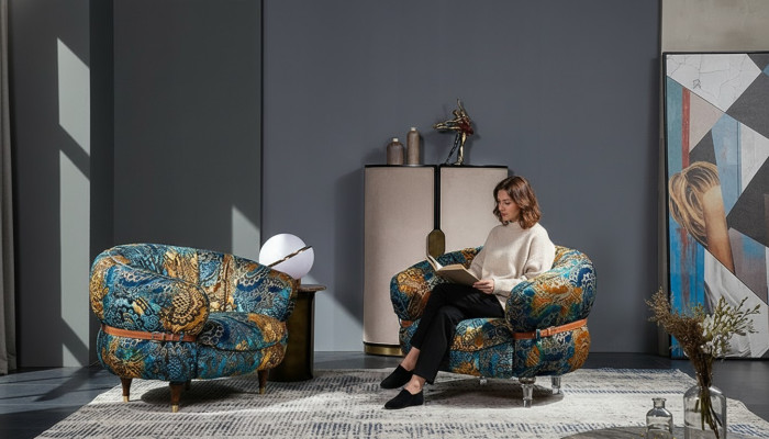 Sillón Club Lounge Diseñador Sofá de televisión Silla Sillas Tapicería Asiento Muebles Textil