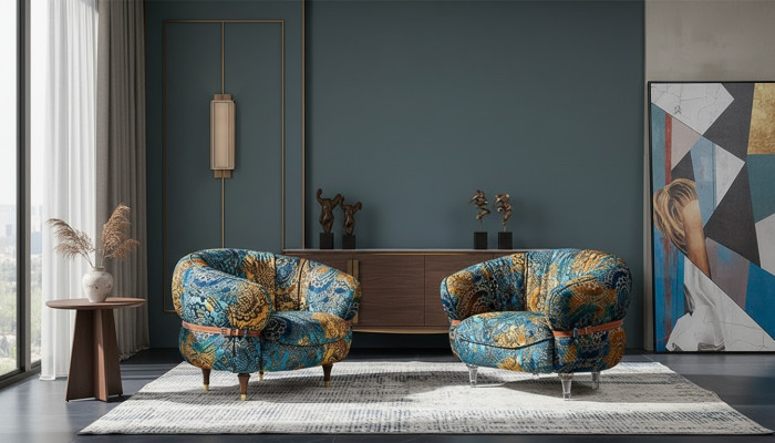 Sillón Club Lounge Diseñador Sofá de televisión Silla Sillas Tapicería Asiento Muebles Textil