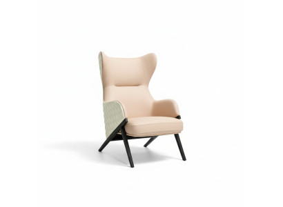 Silla Diseño Sofá Sofá Asiento Lujo Beige Nuevo Relax Cuero Salón Club Tapizado