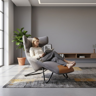 Silla reclinable Club Lounge, sofá de diseñador para televisión, silla, sillas, asiento tapizado, mobiliario.