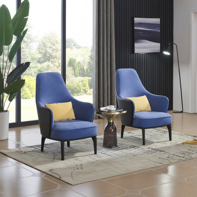 Salón de lujo Club de televisión Asiento de cojín Silla Sofá de diseño Sofá Relax Tela