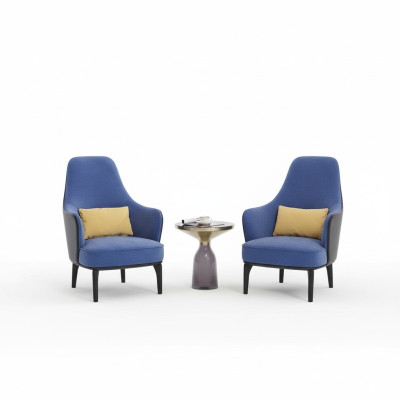 Salón de lujo Club de televisión Asiento de cojín Silla Sofá de diseño Sofá Relax Tela