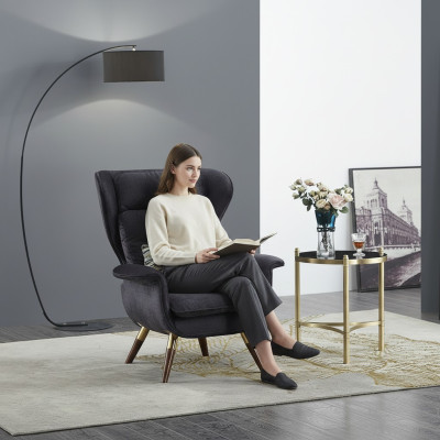 Sillón Diseño Sofá Asientos de lujo Orejero Asiento Relajante Cuero Salón Club Tapizado