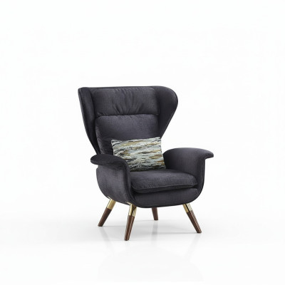 Sillón Diseño Sofá Asientos de lujo Orejero Asiento Relajante Cuero Salón Club Tapizado