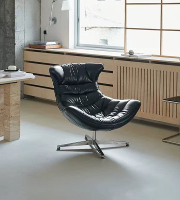 Silla Diseño Sofá Sofá Asiento Cuero Salón Club Tapizado Lujo Orejas Asiento Relax