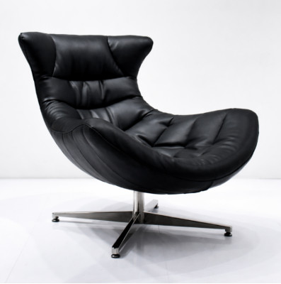Silla Diseño Sofá Sofá Asiento Cuero Salón Club Tapizado Lujo Orejas Asiento Relax
