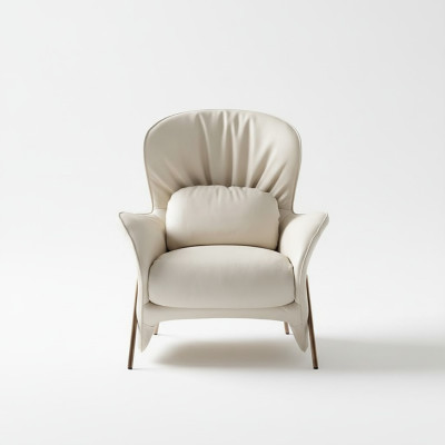 Silla de lujo tapizada cóctel relax lounge club muebles silla de diseño de cuero