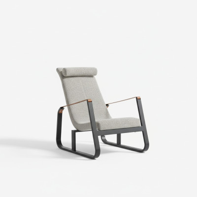 Club de lujo acolchado de orejas, sillón de relax, sofá de diseño, sofá de cuero, asientos de salón.