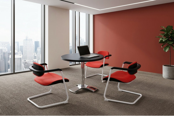 Silla de oscilación decorativa silla de visitante de movimiento libre sillas de conferencia sillón