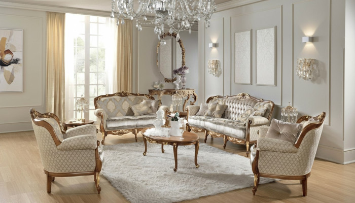 Muebles de estilo clásico italiano, conjunto de sofás, grupo de juegos 3+2 xlmoebel®