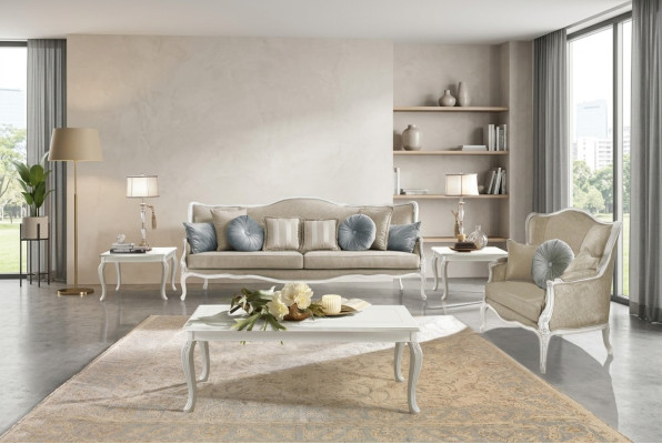 Salón de sofás barroco rococó 3+2 plazas Juego de sofás tapizados Sofás de tela nuevos