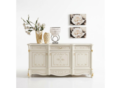 Bufé XXL Cómoda Cómodas Armario Barroco Rococó Aparador Consola Italia Muebles