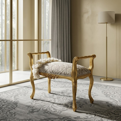 Taburete clásico Reposapiés Chaise longue Taburete adicional Otomana Banco de asiento Nuevo