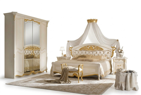 Boda Cama Doble Matrimonial Camas Muebles Estilo Italiano Clásico Barroco
