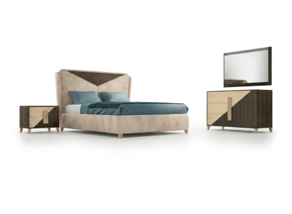 Dormitorio 3 piezas. Conjunto Cama 2x camas Mesita de noche Consola Doble Hotel