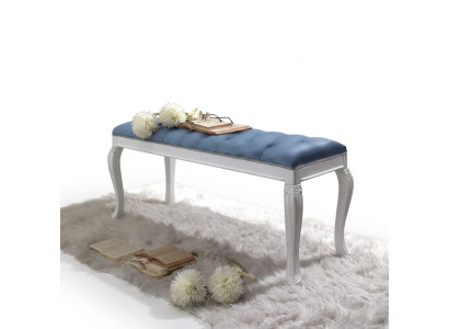 Chesterfield asiento acolchado Banco asiento Taburete Textil Tela Madera Estilo Diseño