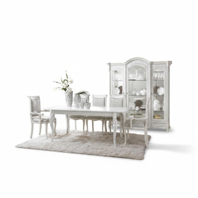 Clásico conjunto de comedor mesa + 6 sillas conjunto Mesa Grupo de mesas Silla Textil