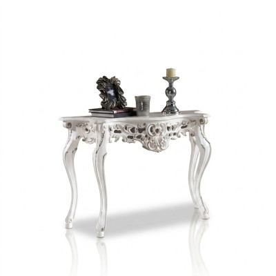 Mesa de consola de lujo de diseñador, mesas de consola de madera de diseño de plata clásico nuevo.