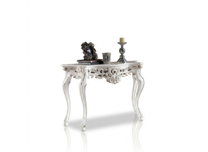 Mesa de consola de lujo de diseñador, mesas de consola de madera de diseño de plata clásico nuevo.