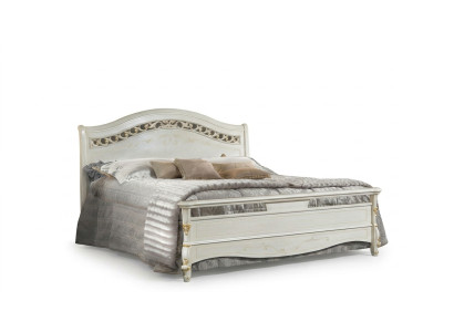 Cama clásica Cama doble Camas Dormitorio Madera Muebles italianos