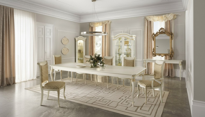 Estilo antiguo barroco mesa de comedor mesa de madera clásica auténtica mesas de diseñador rococó.
