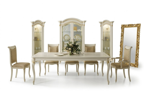 Estilo antiguo barroco mesa de comedor mesa de madera clásica auténtica mesas de diseñador rococó.