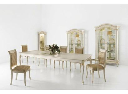 Muebles de estilo clásico italiano Mesa de comedor Set de 6 sillas Grupo de juego