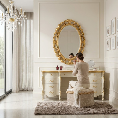 Vanity Mirror Stool Set Complete Chest of Drawers Bedroom New 3-piece Console