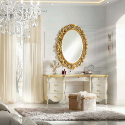 Vanity Mirror Stool Set Complete Chest of Drawers Bedroom New 3-piece Console