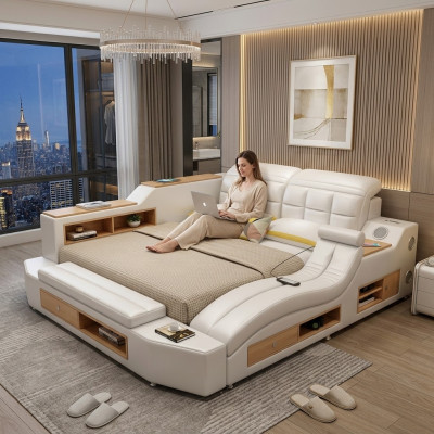 Función cama cama doble cama de cuero camas cuero tapizado dormitorio matrimonial